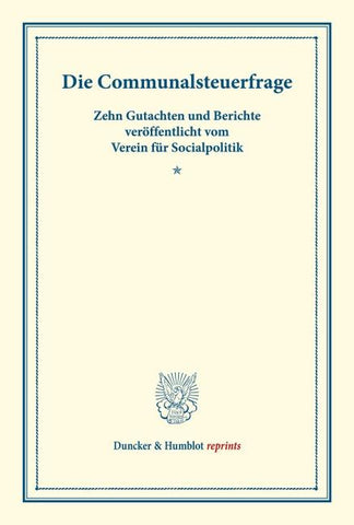 Die Communalsteuerfrage.