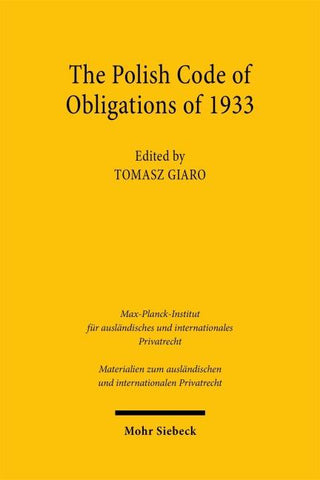 The Polish Code of Obligations of 1933