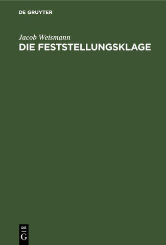Die Feststellungsklage