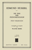 Die Idee der Phänomenologie