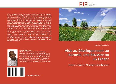 Aide au Développement au Burundi, une Réussite ou un Echec?