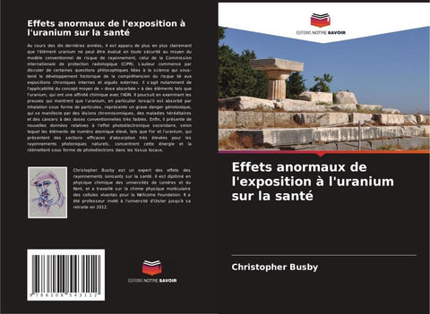 Effets anormaux de l'exposition à l'uranium sur la santé