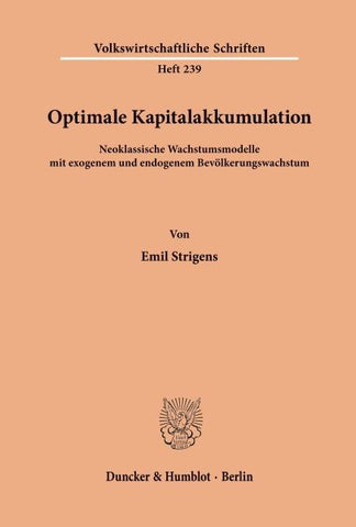 Optimale Kapitalakkumulation.