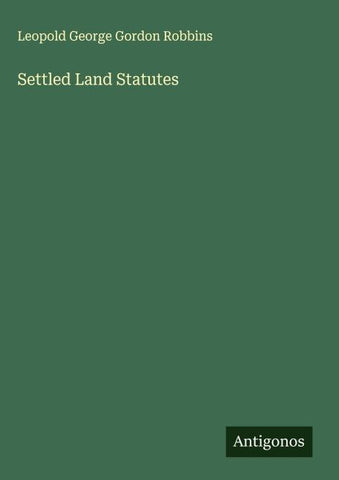 Settled Land Statutes