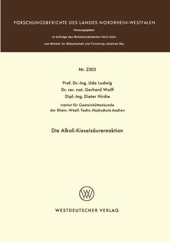 Die Alkali-Kieselsäurereaktion