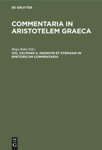 Anonymi et Stephani in rhetoricam commentaria