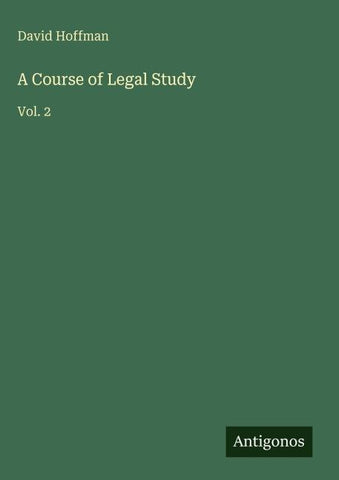 A Course of Legal Study