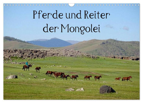 Pferde und Reiter der Mongolei (Wandkalender 2026 DIN A3 quer), CALVENDO Monatskalender
