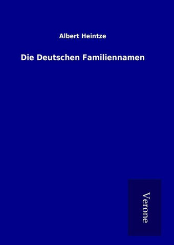 Die Deutschen Familiennamen