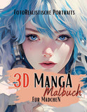 3D Manga Malbuch für Mädchen
