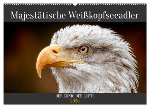 Majestätische Weißkopfseeadler - Der König der Lüfte (Wandkalender 2026 DIN A2 quer), CALVENDO Monatskalender