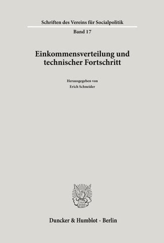 Einkommensverteilung und technischer Fortschritt.