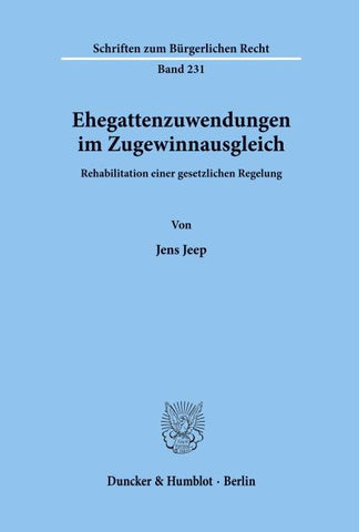 Ehegattenzuwendungen im Zugewinnausgleich.