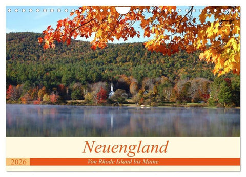 Neuengland - Von Rhode Island bis Maine (Wandkalender 2026 DIN A4 quer), CALVENDO Monatskalender