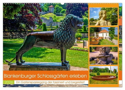 Blankenburger Schlossgärten erleben (Wandkalender 2026 DIN A2 quer), CALVENDO Monatskalender