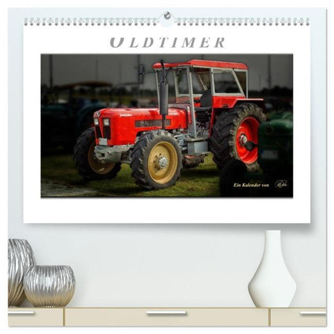 Oldtimer - Traktor Liebe (hochwertiger Premium Wandkalender 2026 DIN A2 quer), Kunstdruck in Hochglanz