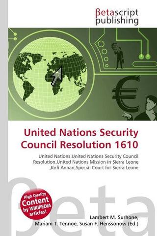 United Nations Security Council Resolution 1610