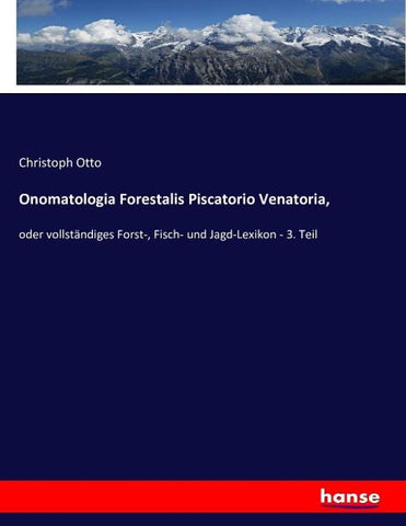 Onomatologia Forestalis Piscatorio Venatoria,