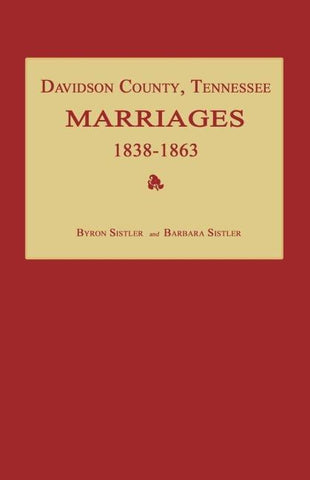 Davidson County, Tennessee, Marriages 1838-1863