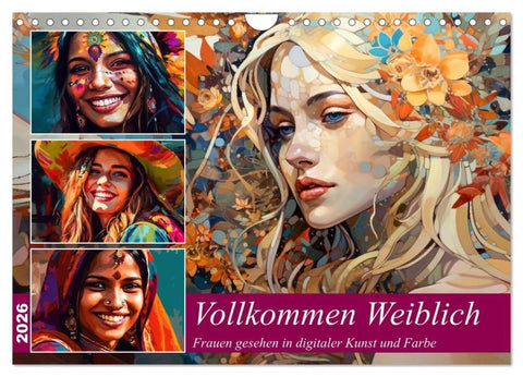 Vollkommen Weiblich (Wandkalender 2026 DIN A4 quer), CALVENDO Monatskalender