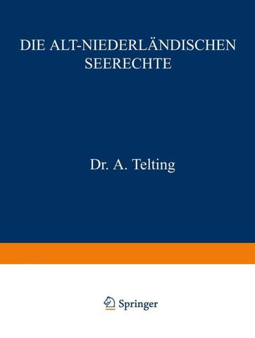 Die Alt-Niederländischen Seerechte