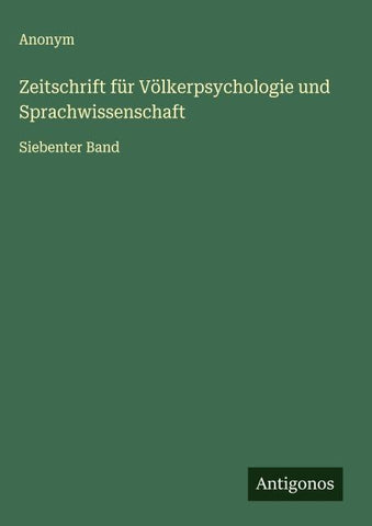 Zeitschrift für Völkerpsychologie und Sprachwissenschaft