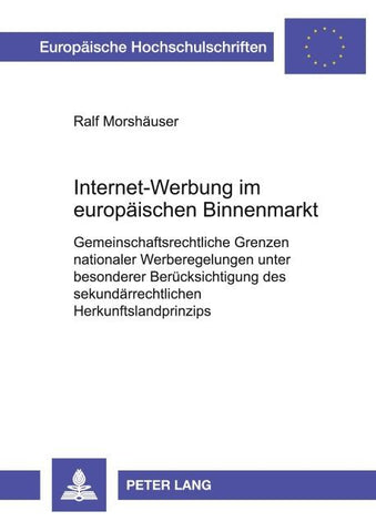 Internet-Werbung im europäischen Binnenmarkt