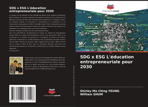 SDG x ESG L'éducation entrepreneuriale pour 2030