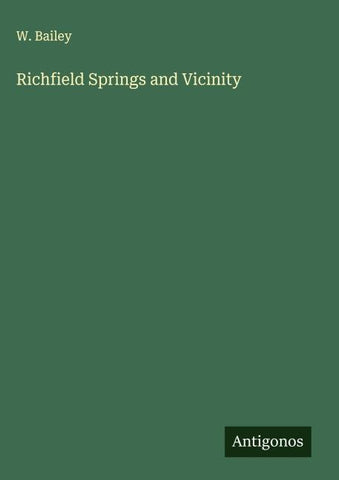 Richfield Springs and Vicinity