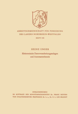 Elektronische Datenverarbeitungsanlagen und Automatentheorie