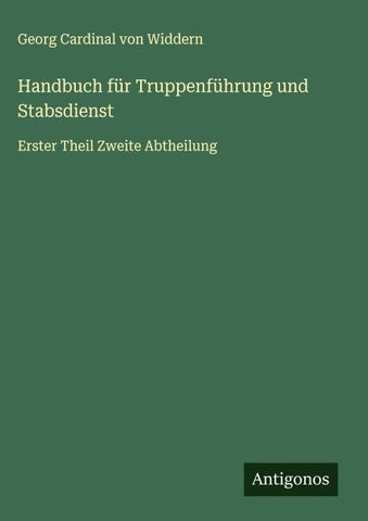 Handbuch für Truppenführung und Stabsdienst