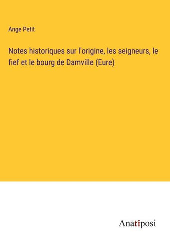 Notes historiques sur l'origine, les seigneurs, le fief et le bourg de Damville (Eure)