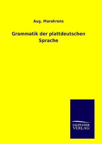 Grammatik der plattdeutschen Sprache