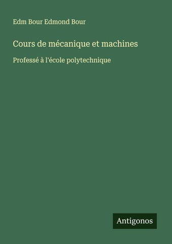 Cours de mécanique et machines
