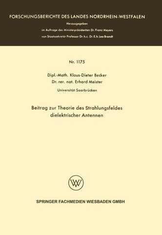 Beitrag zur Theorie des Strahlungsfeldes dielektrischer Antennen