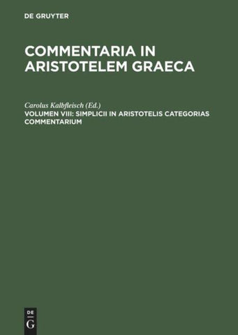 Simplicii in Aristotelis categorias commentarium