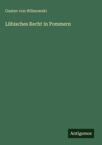 Lübisches Recht in Pommern