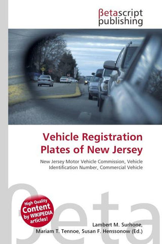 Vehicle Registration Plates of New Jersey