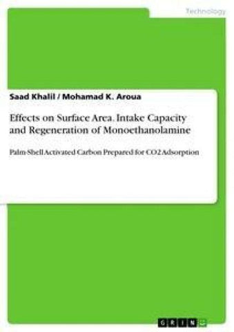Effects on Surface Area. Intake Capacity and Regeneration of Monoethanolamine