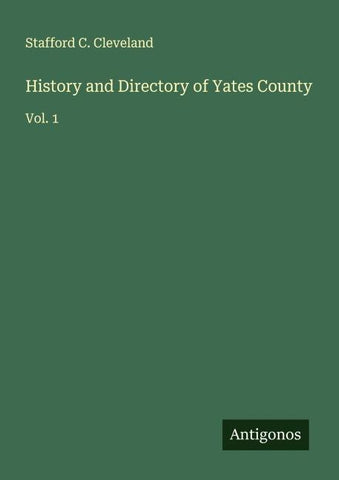 History and Directory of Yates County