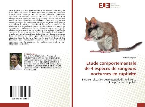 Etude comportementale de 4 espèces de rongeurs nocturnes en captivité