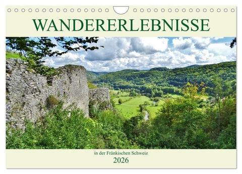 Wandererlebnisse in der Fränkischen Schweiz (Wandkalender 2026 DIN A4 quer), CALVENDO Monatskalender