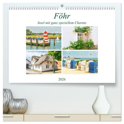 Föhr - Insel mit ganz speziellem Charme (hochwertiger Premium Wandkalender 2026 DIN A2 quer), Kunstdruck in Hochglanz