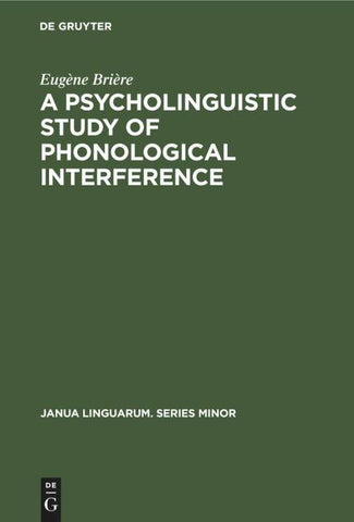 A Psycholinguistic Study of Phonological Interference