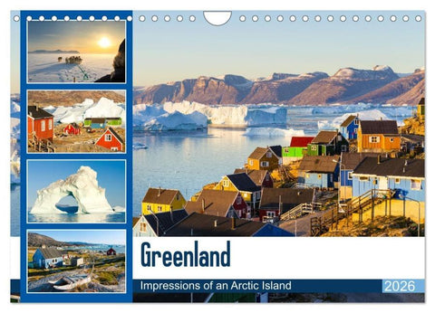 Greenland - Impressions of an Arctic Island (Wall Calendar 2026 DIN A4 landscape), CALVENDO 12 Month Wall Calendar