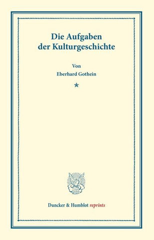 Die Aufgaben der Kulturgeschichte