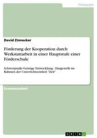 Förderung der Kooperation durch Werkstattarbeit in einer Hauptstufe einer Förderschule