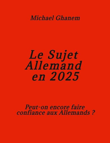 Le Sujet allemand en 2025