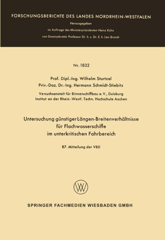 Untersuchung günstiger Längen-Breitenverhältnisse für Flachwasserschiffe im unterkritischen Fahrbereich