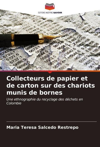 Collecteurs de papier et de carton sur des chariots munis de bornes